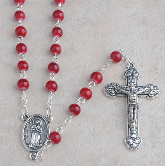 ,galss beads rosary